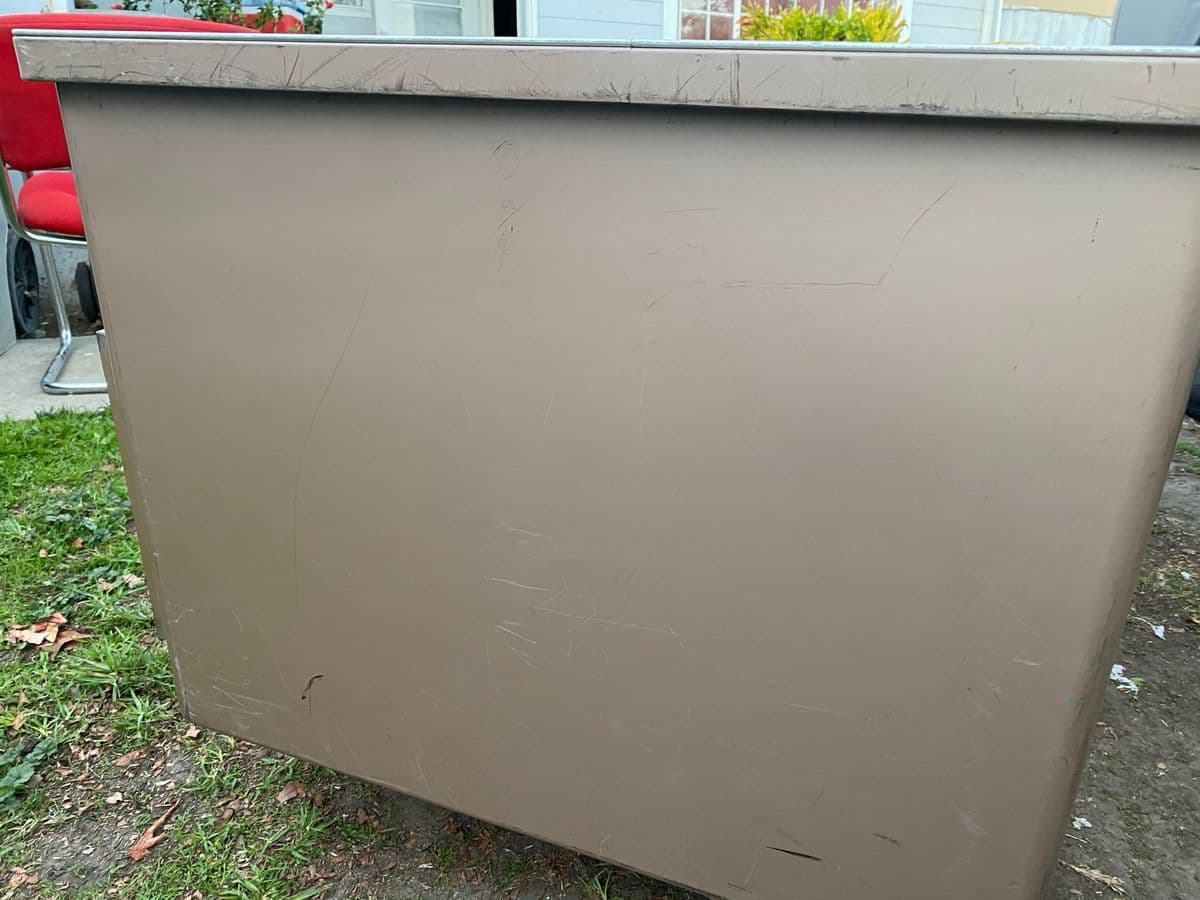 Vintage Mid-Century Modern Metal Executive Desk - Thumbnail 11