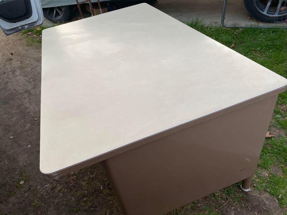 Vintage Mid-Century Modern Metal Executive Desk - Thumbnail 8