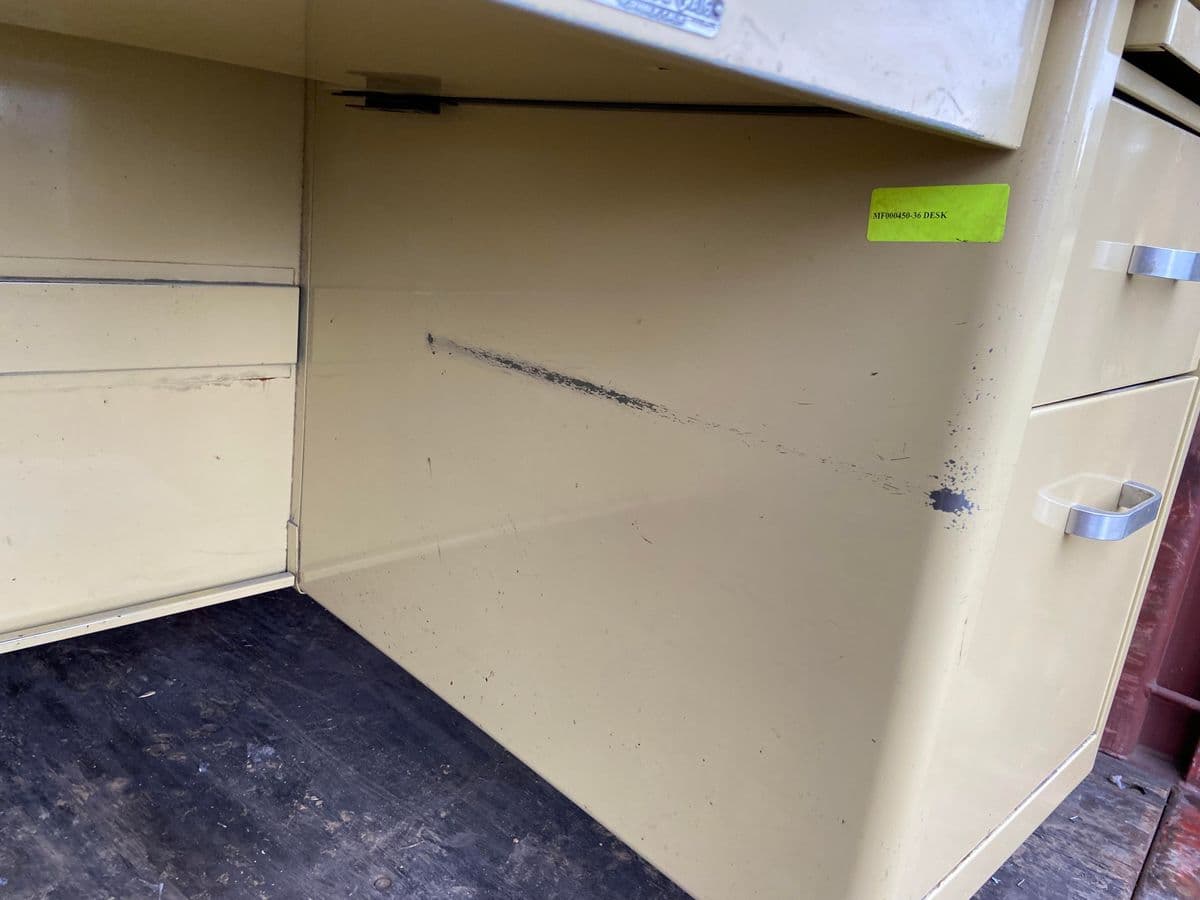 Vintage Mid Century Modern Metal Tanker Desk - Thumbnail 5