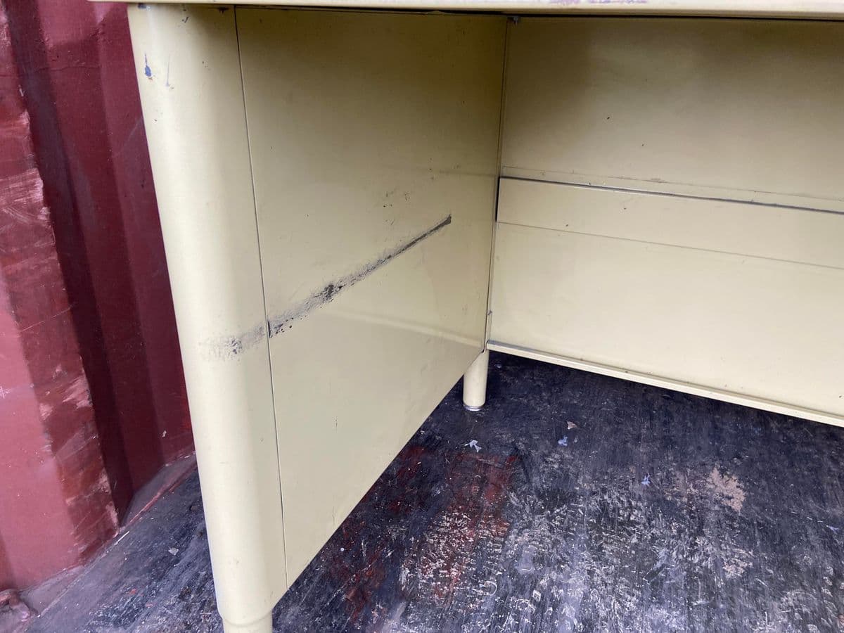 Vintage Mid Century Modern Metal Tanker Desk - Thumbnail 6