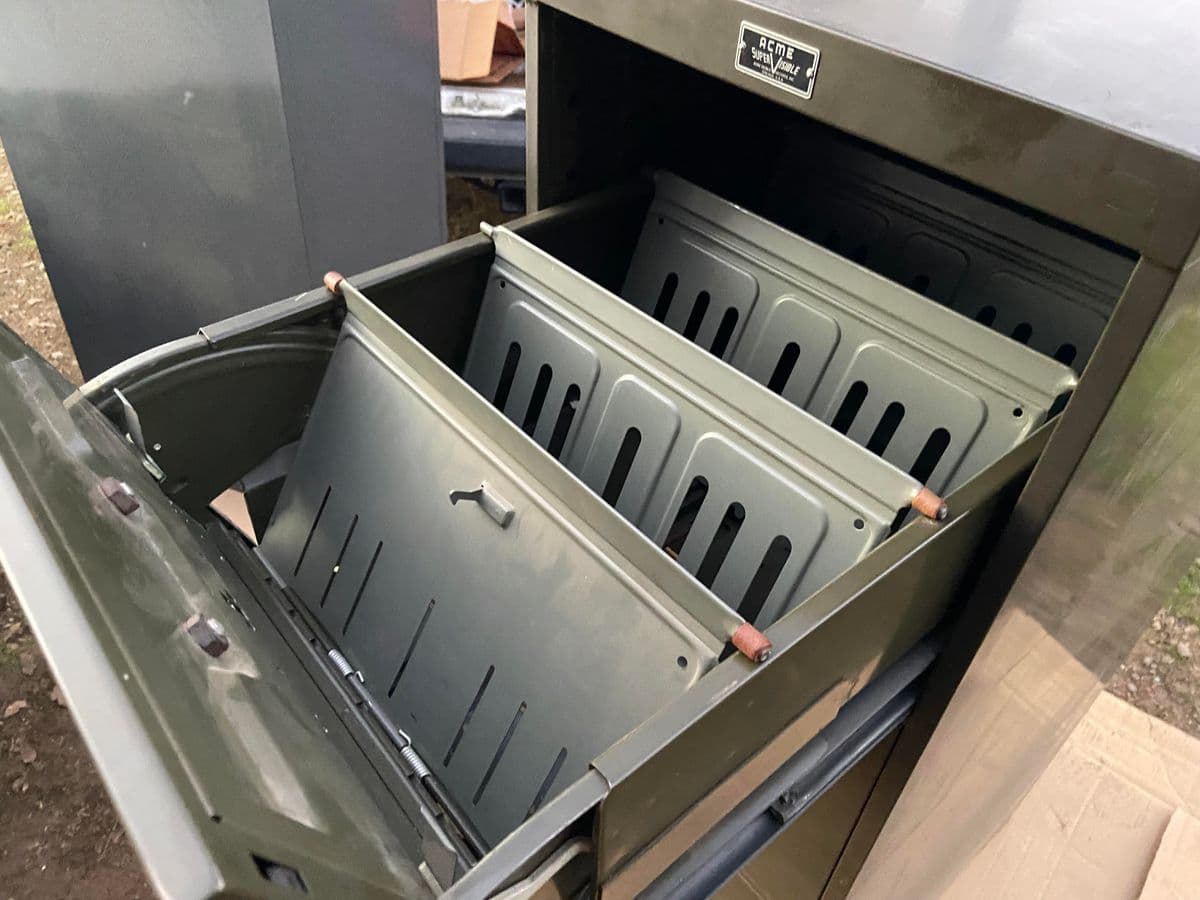 1950s Vintage Acme Folder Metal Cards and Filling Drawer Cabinet - Thumbnail 6