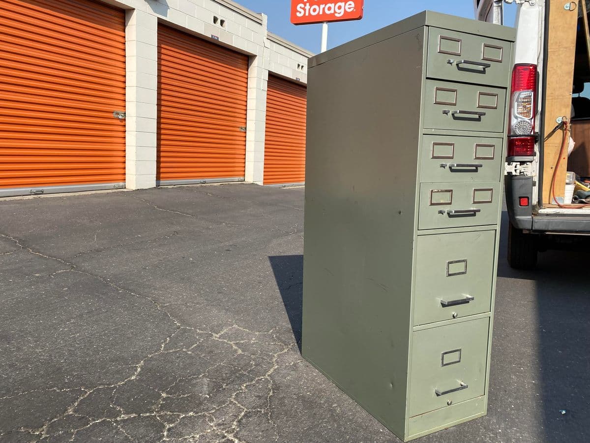 1970s Vintage All Steel Metal Card Drawer and Filling Cabinet - Thumbnail 3