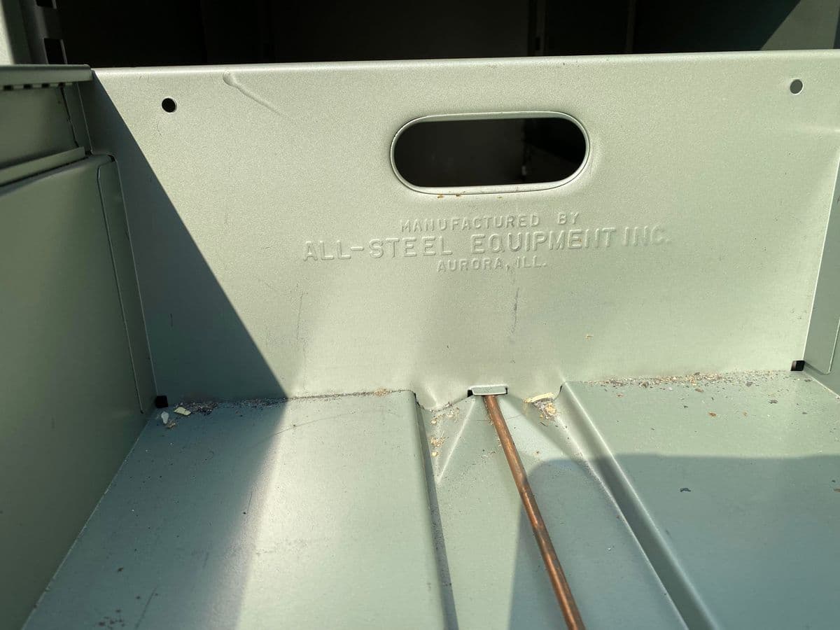 1970s Vintage All Steel Metal Card Drawer and Filling Cabinet - Thumbnail 7