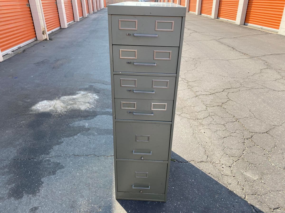 1970s Vintage All Steel Metal Card Drawer and Filling Cabinet - Thumbnail 10