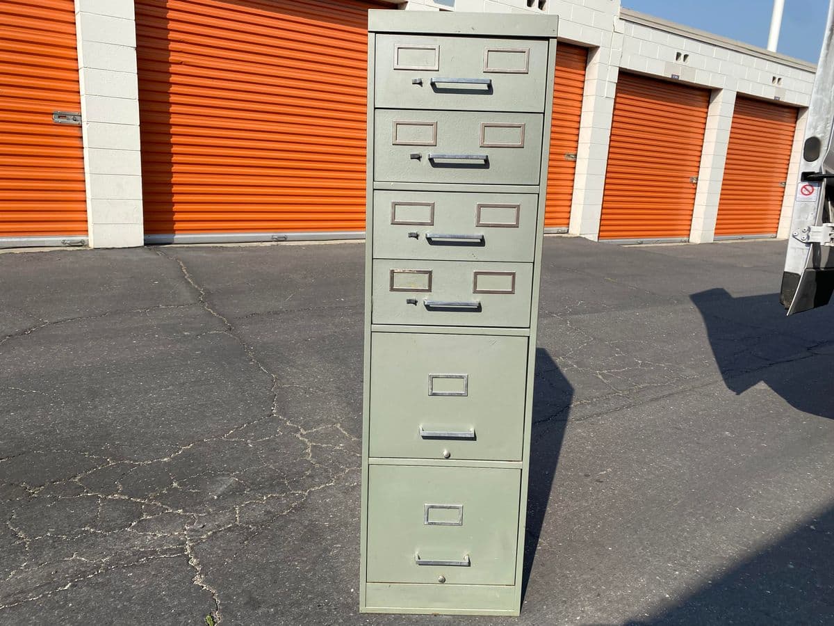 1970s Vintage All Steel Metal Card Drawer and Filling Cabinet - Thumbnail 11