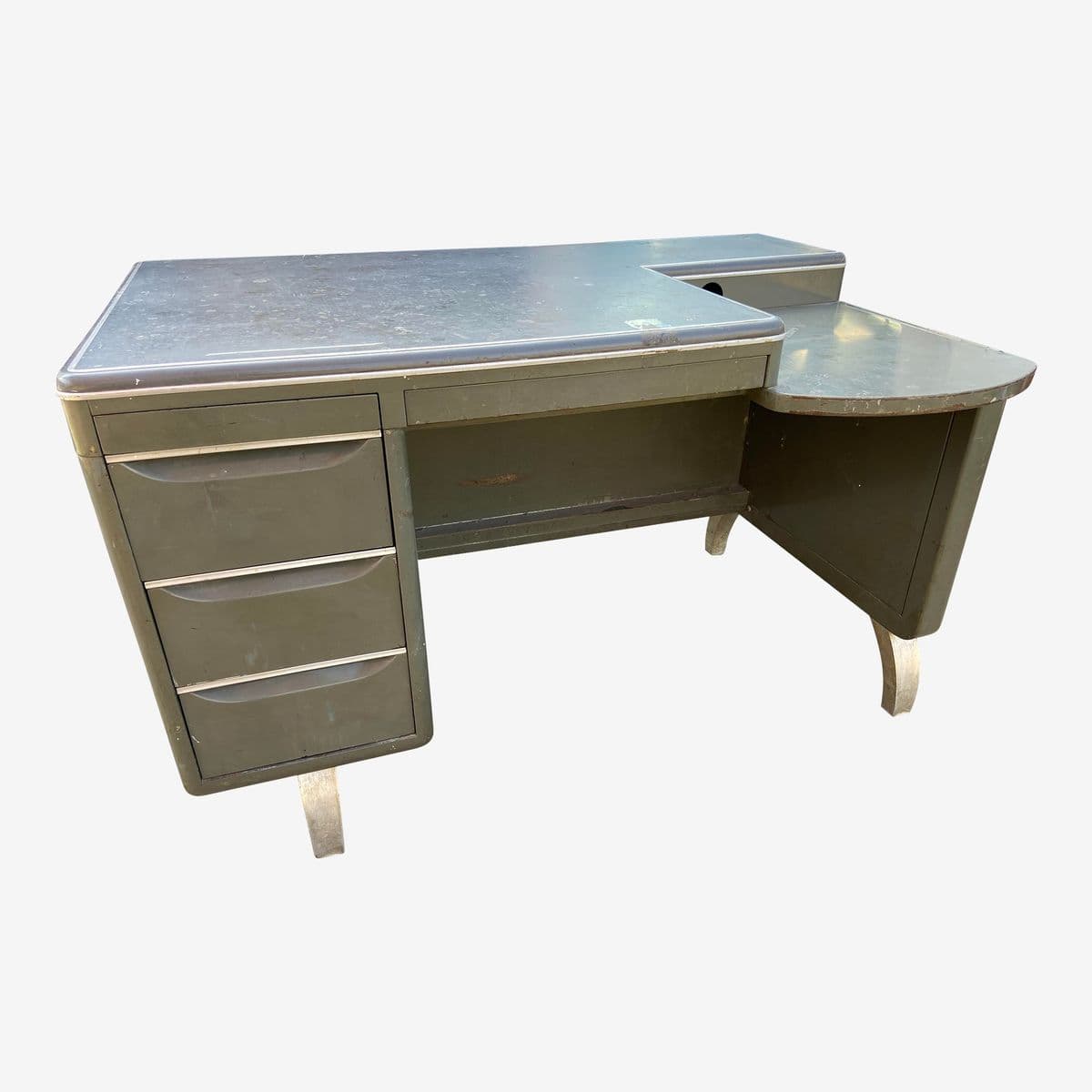 1950s General Fireproofing Company Vintage Metal Tanker Desk - Image 1