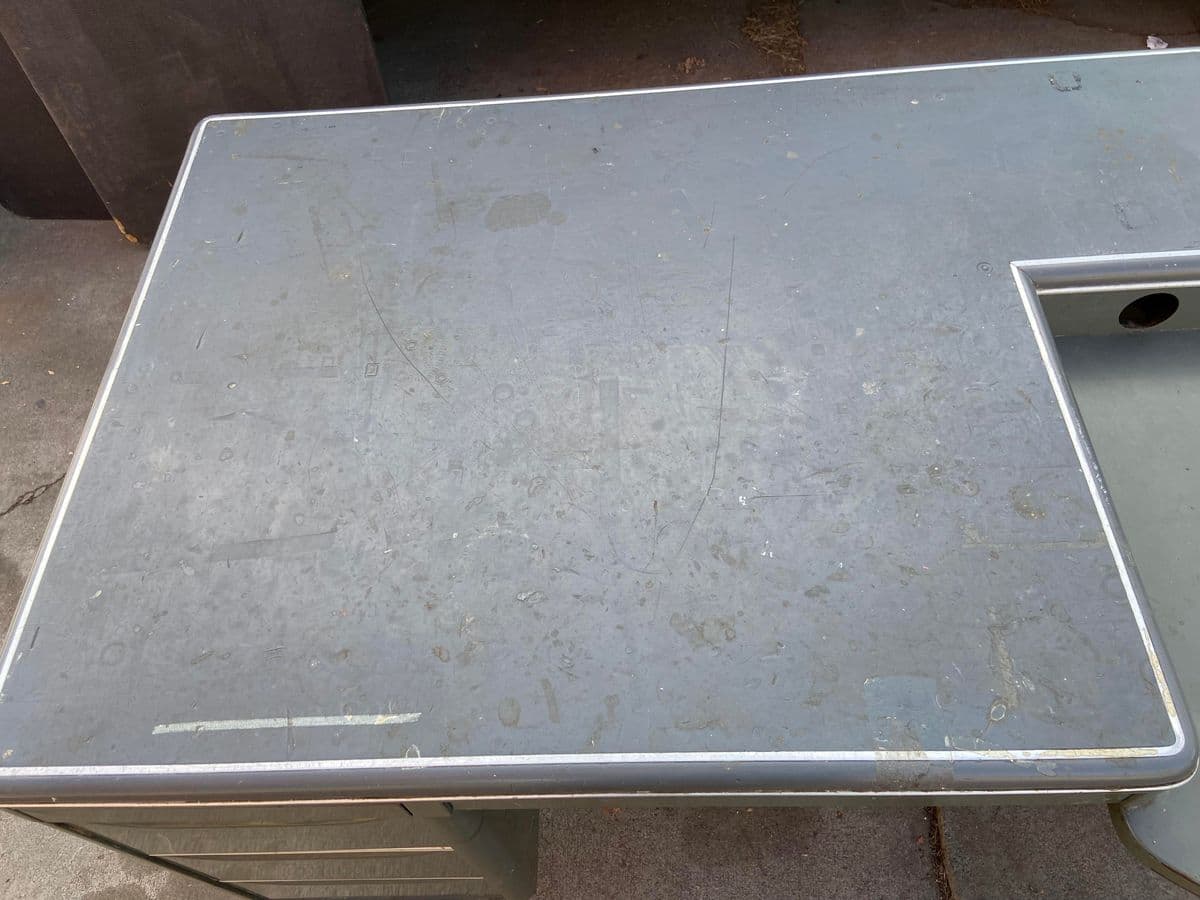 1950s General Fireproofing Company Vintage Metal Tanker Desk - Thumbnail 4