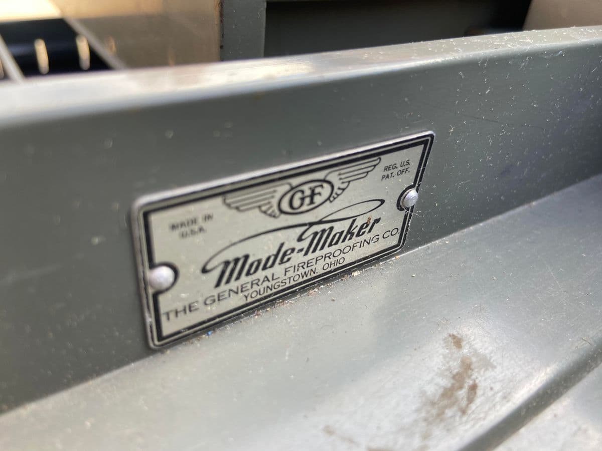 1950s General Fireproofing Company Vintage Metal Tanker Desk - Thumbnail 5