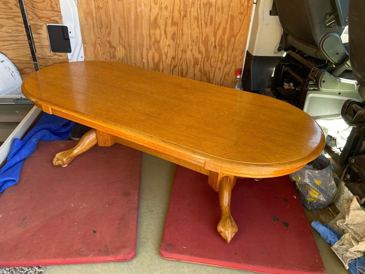 1990s Vintage Contemporary Oak Coffee Table - Thumbnail 3