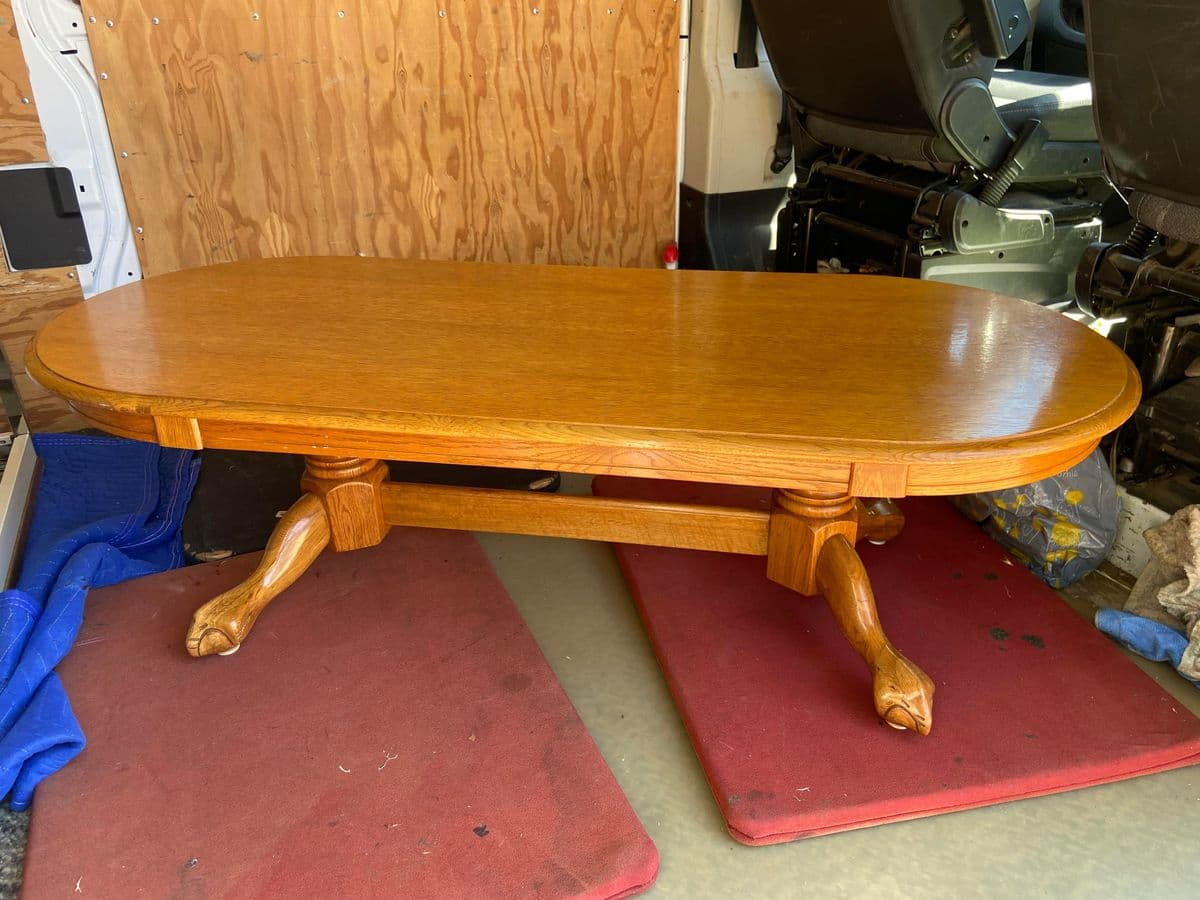 1990s Vintage Contemporary Oak Coffee Table - Thumbnail 4