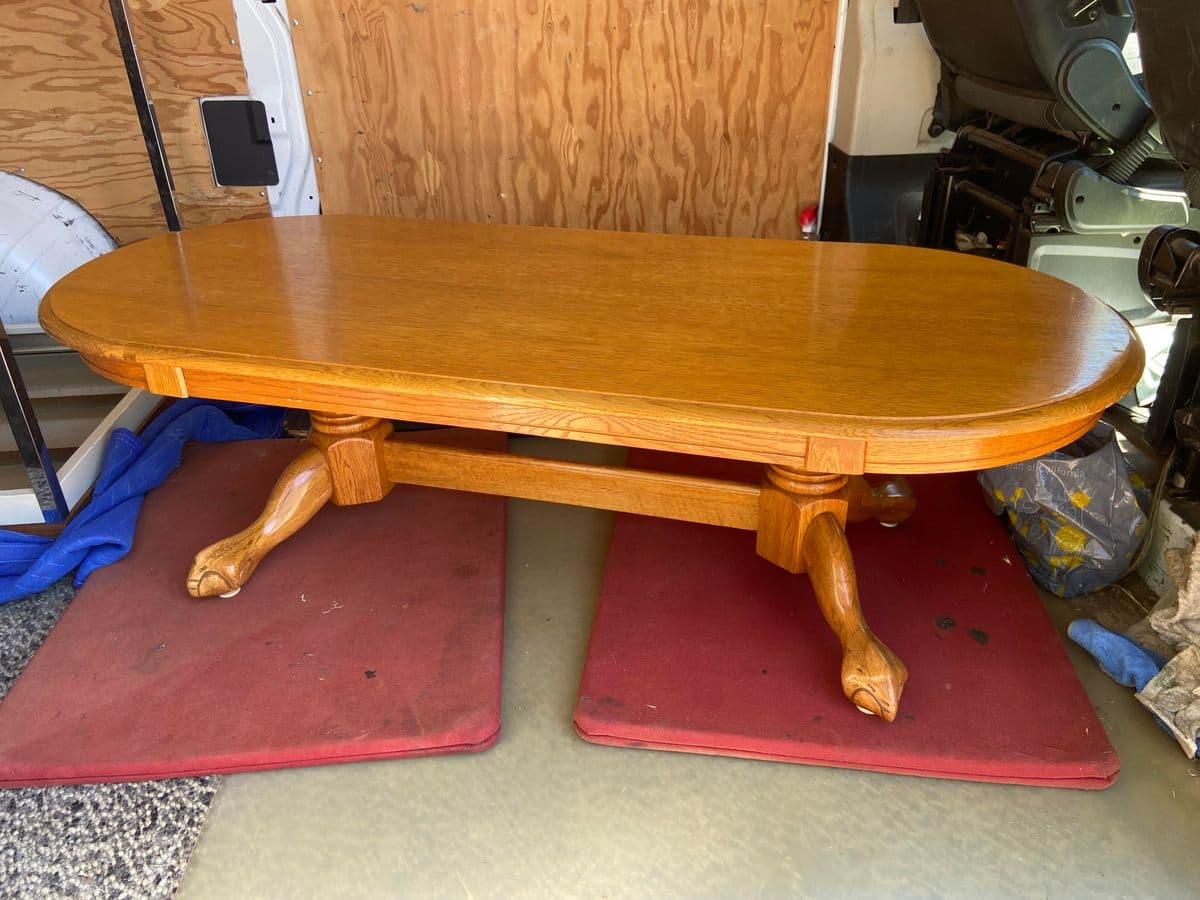 1990s Vintage Contemporary Oak Coffee Table - Thumbnail 11