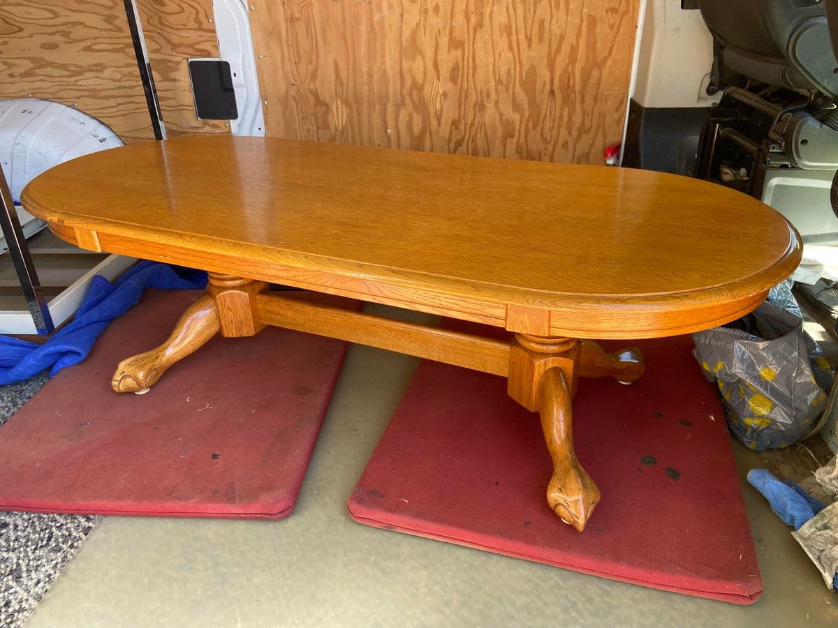 1990s Vintage Contemporary Oak Coffee Table - Thumbnail 13