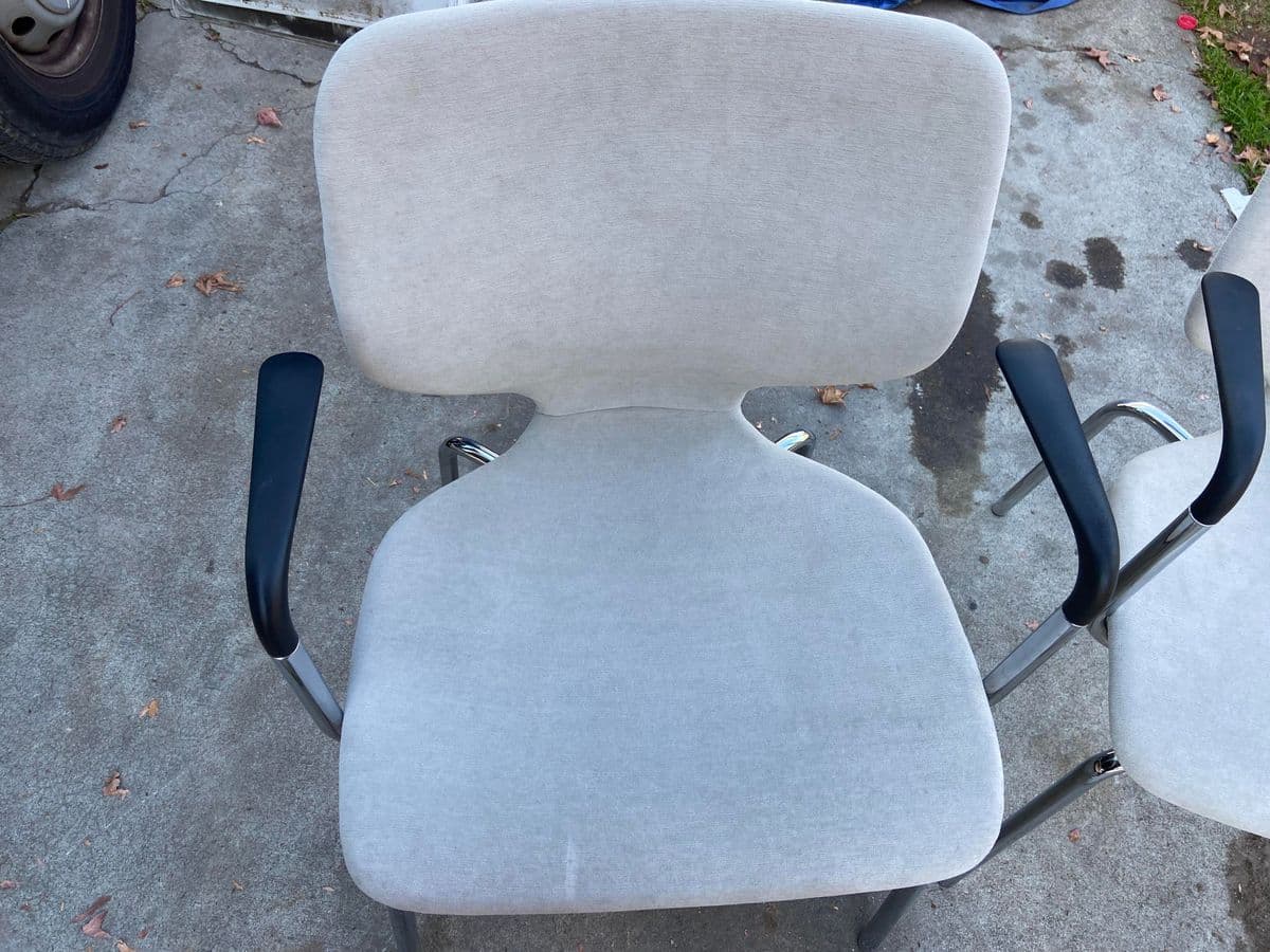 Vintage Fabric Accent Arm Chairs Set of Two - Thumbnail 7