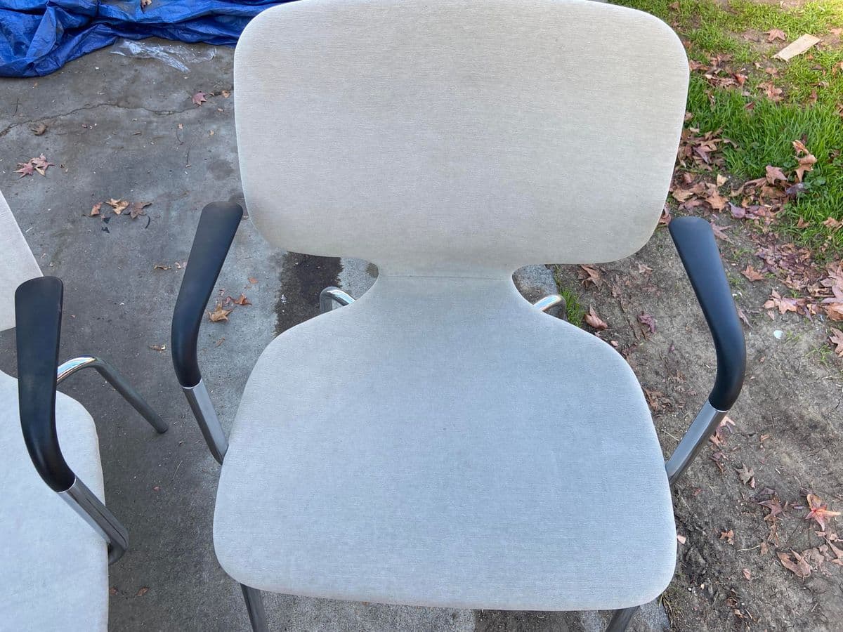 Vintage Fabric Accent Arm Chairs Set of Two - Thumbnail 9