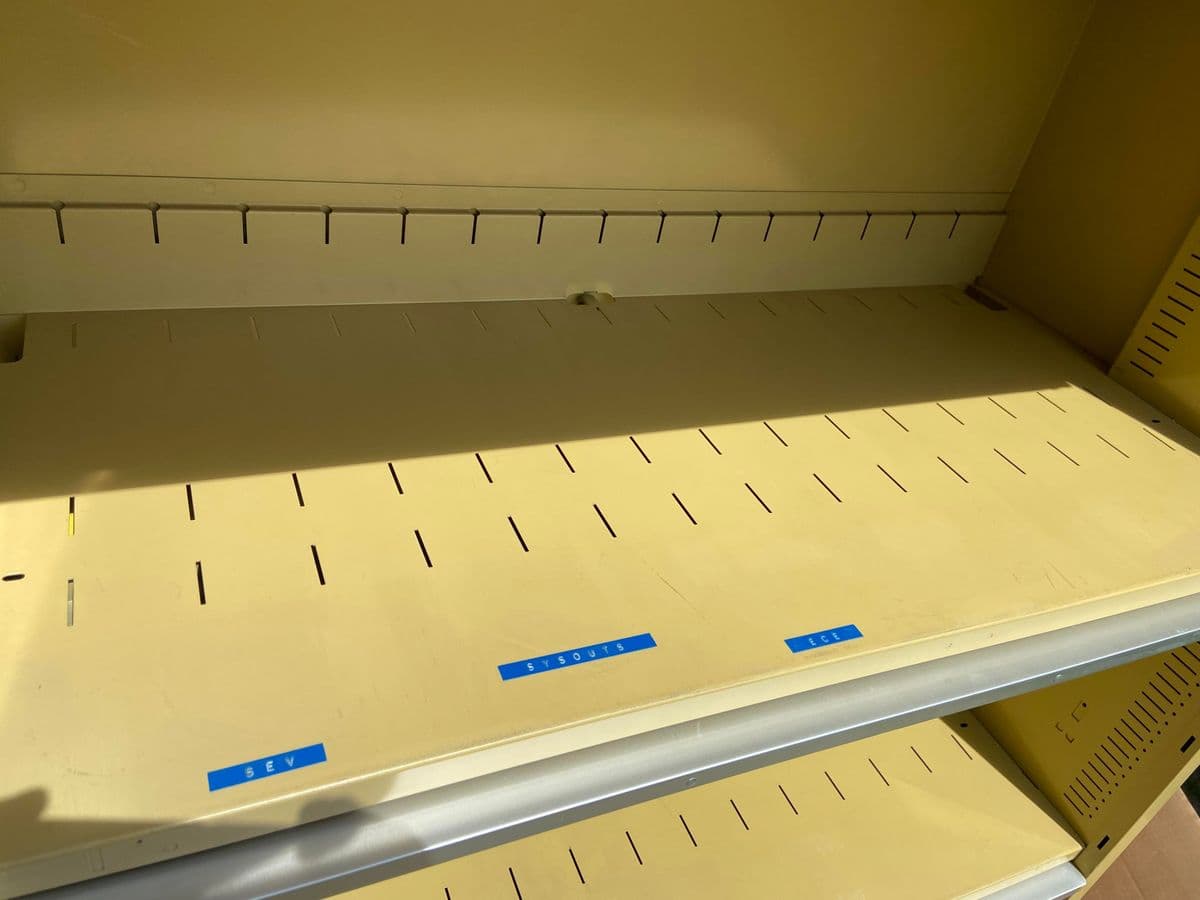 1970s Tab Vintage Mid Century Modern Metal Industrial Barrister Style Cabinet - Thumbnail 6