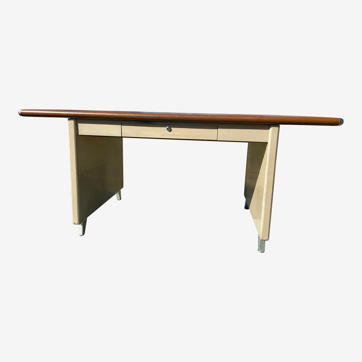 Vintage Metal Tanker Desk Table - Image 1