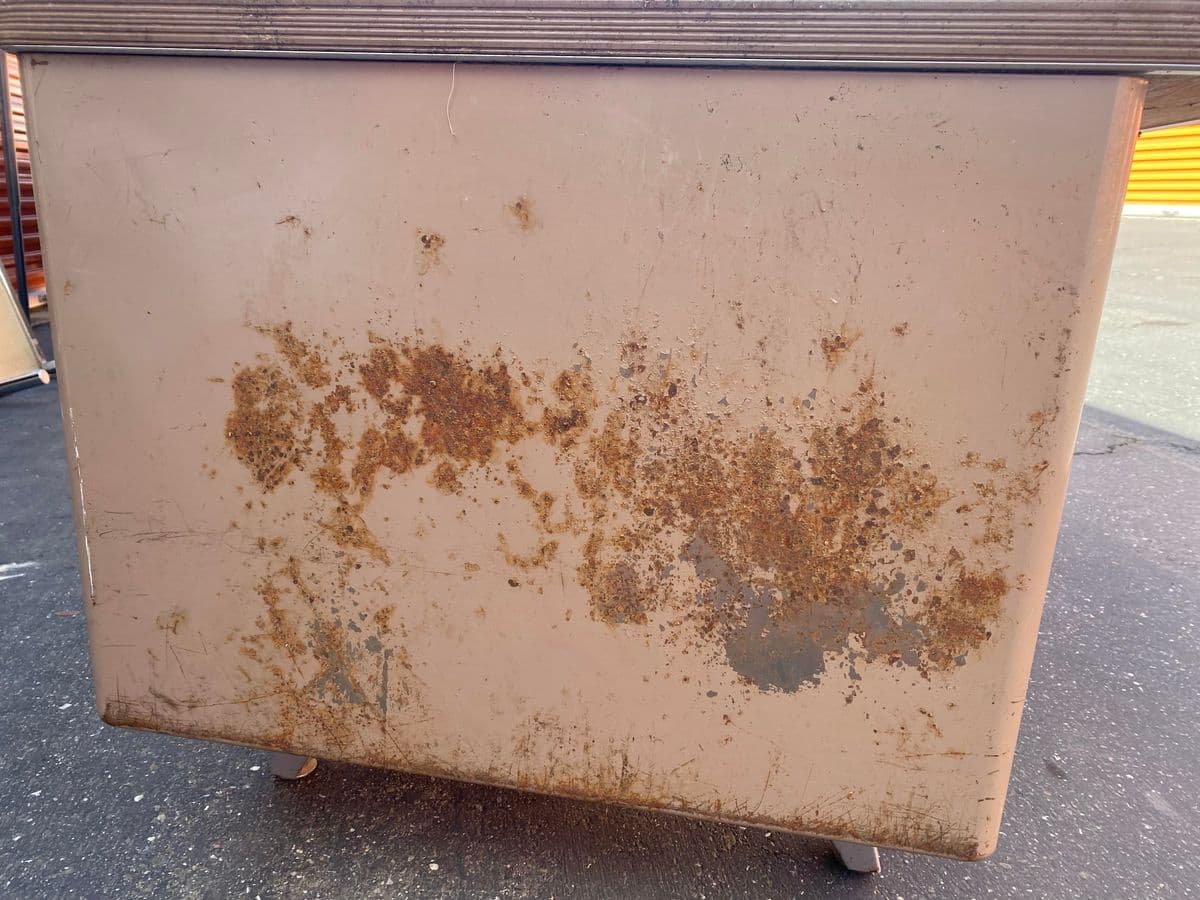 1960s Vintage Metal Tanker Desk - Thumbnail 9