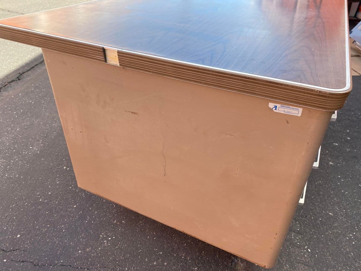 1960s Vintage Metal Tanker Desk - Thumbnail 7