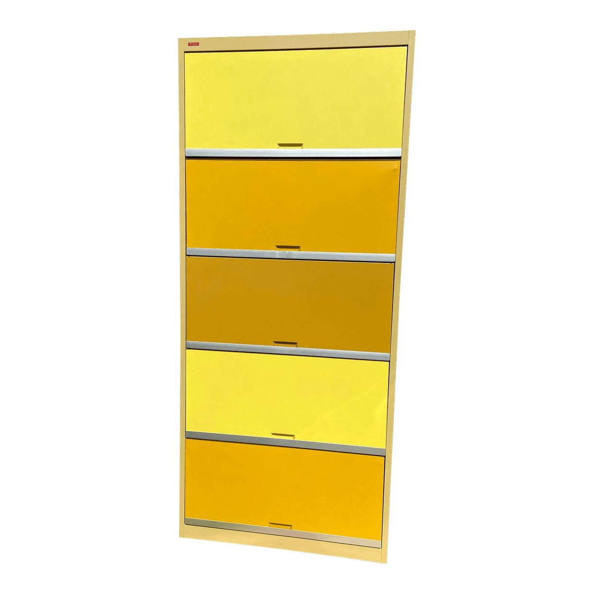 1970s Tab Vintage Mid Century Modern Metal Industrial Barrister Style Cabinet - Thumbnail 14