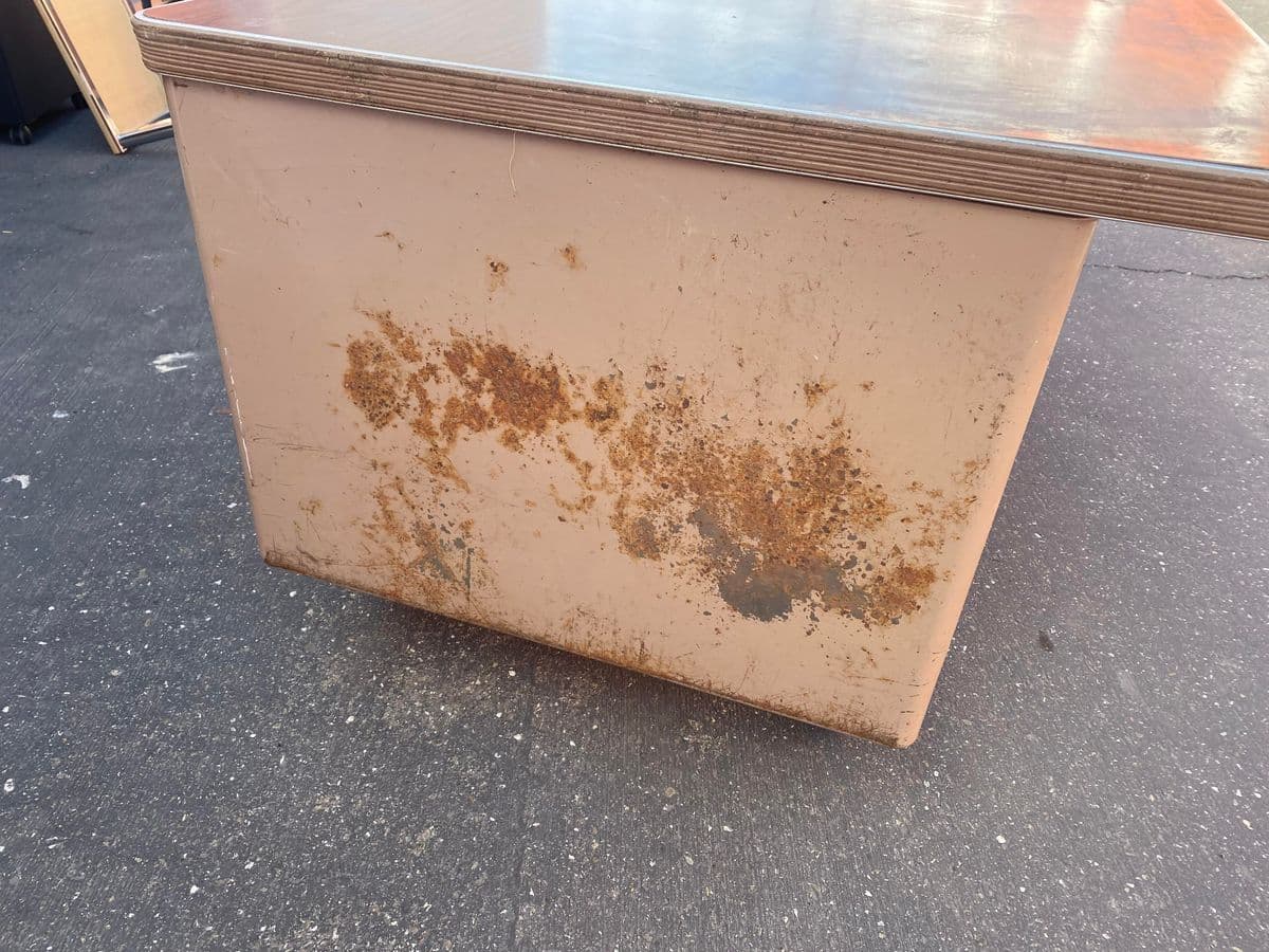 1960s Vintage Metal Tanker Desk - Thumbnail 5