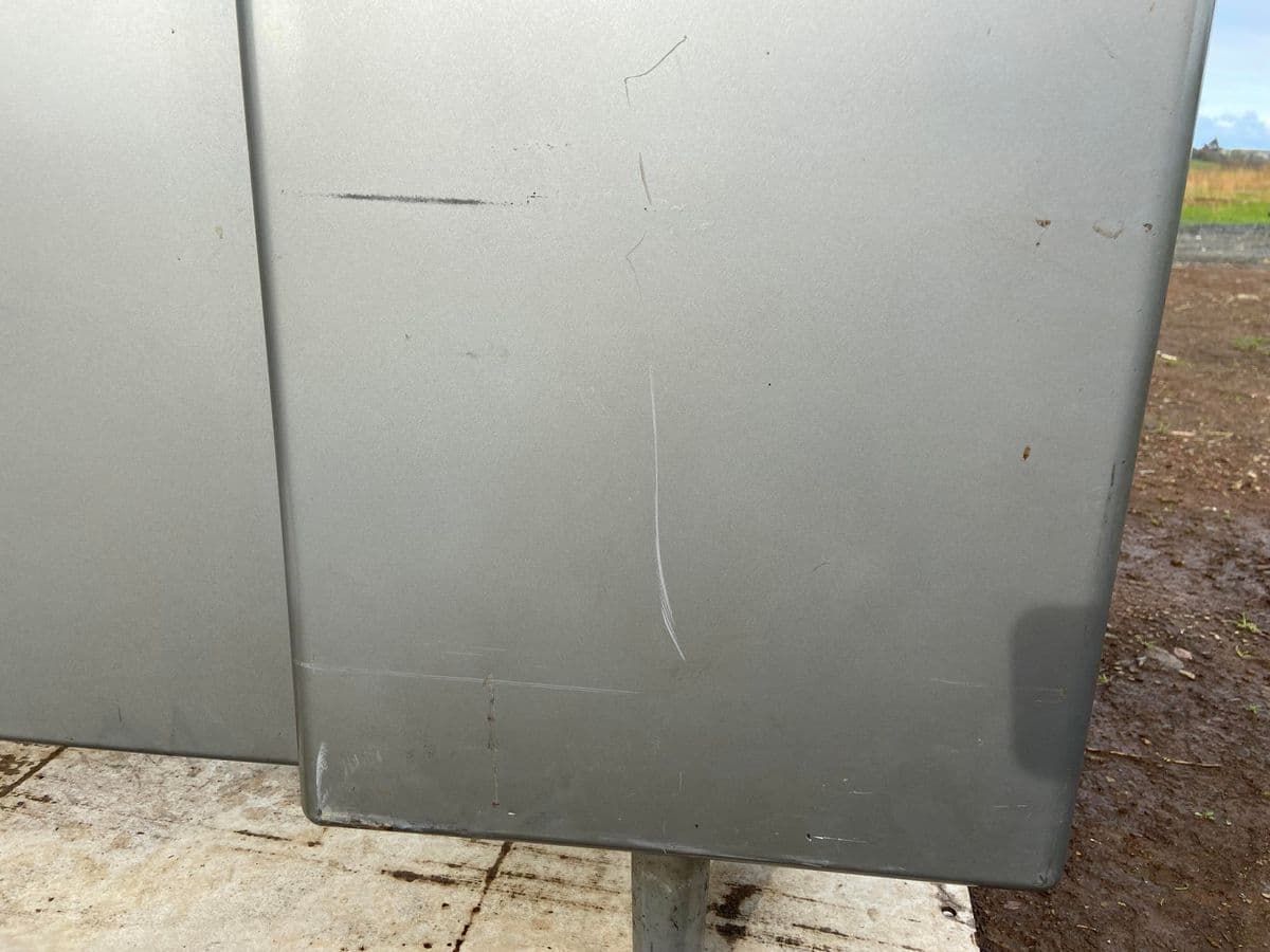 1970s Steelcase Vintage Mid Century Modern Metal Tanker Desk With Patina - Thumbnail 7