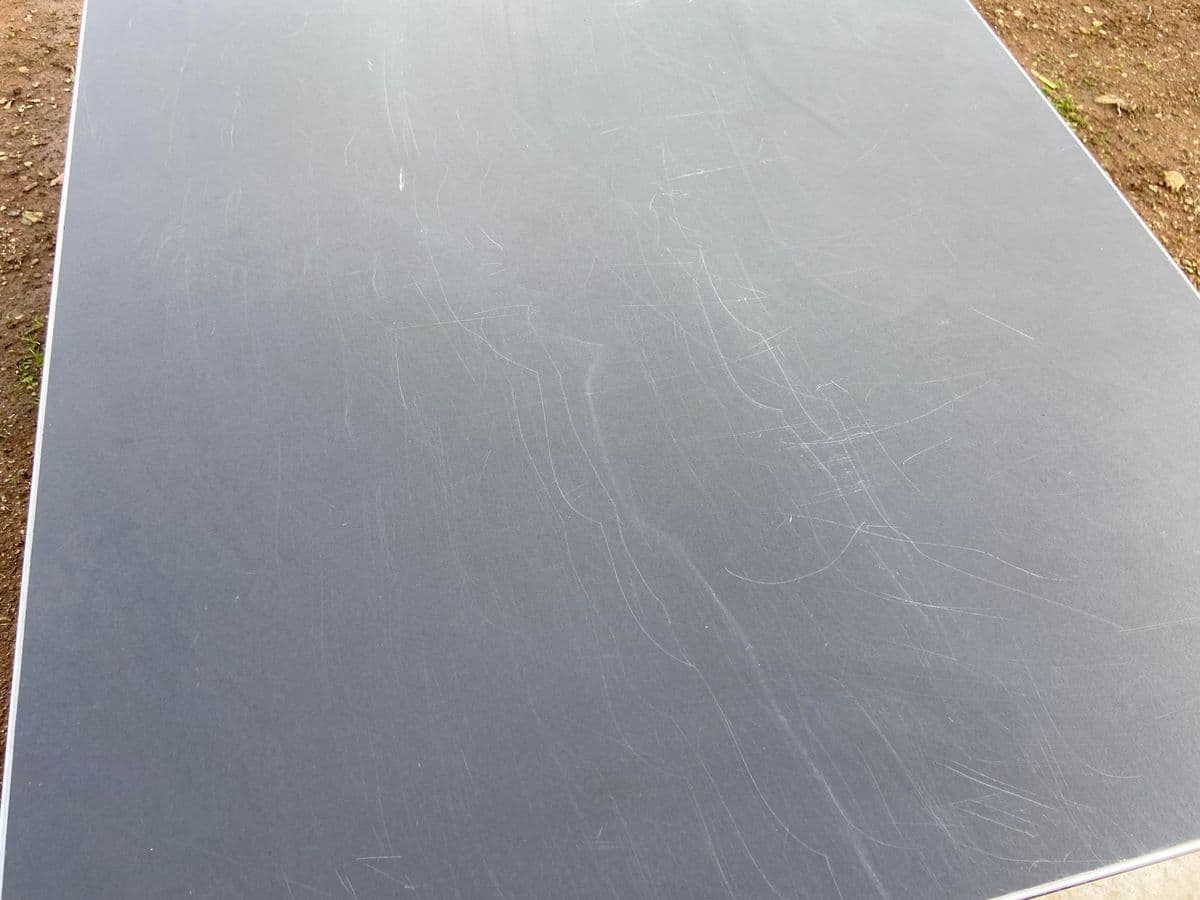 1970s Steelcase Vintage Mid Century Modern Metal Tanker Desk With Patina - Thumbnail 10