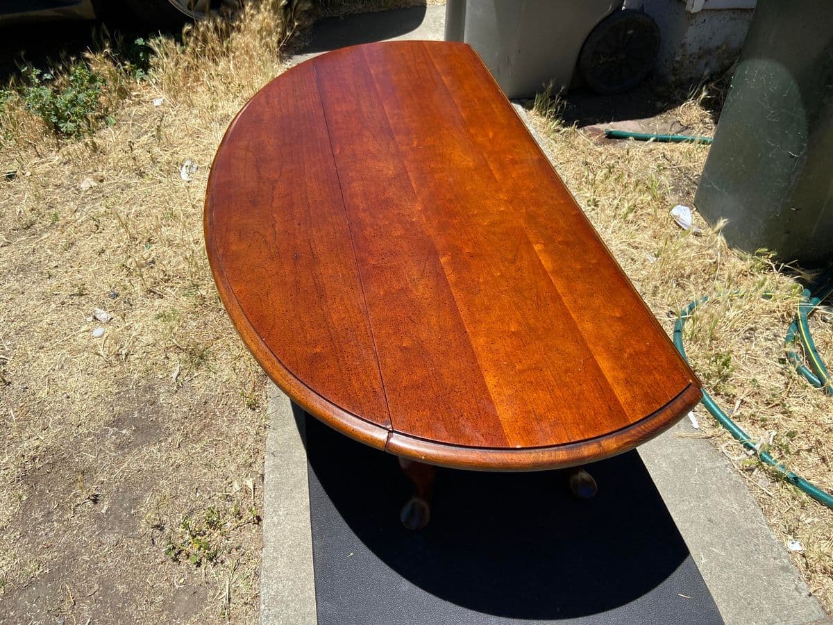 1990s Vintage Drop Leaf Coffee Table - Thumbnail 8
