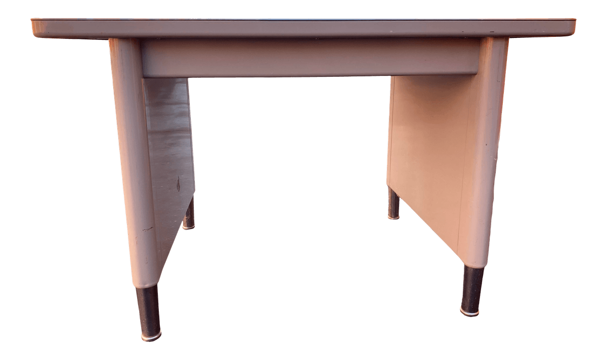 Vintage Mid-Century Modern Steelcase Metal Writing Desk - Thumbnail 2