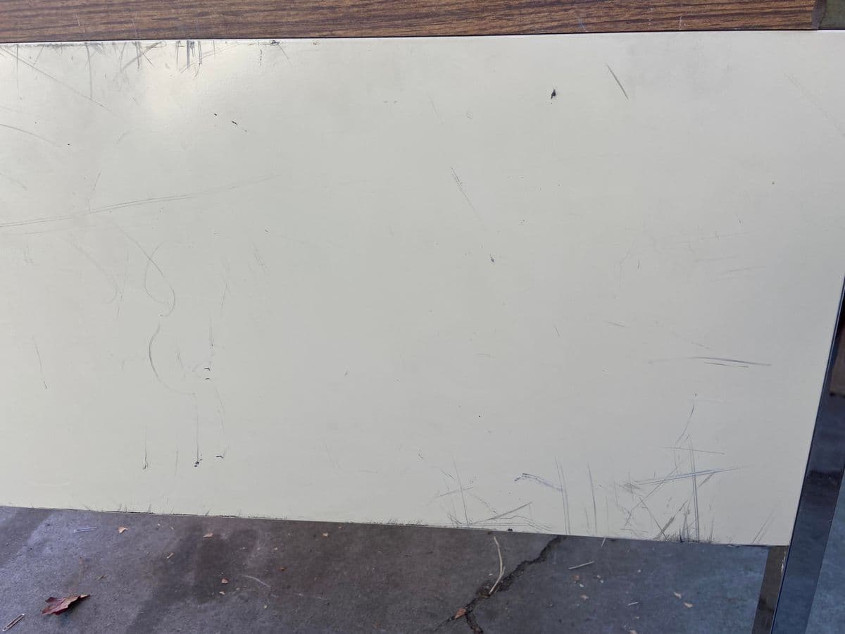 1980s Allsteel Vintage Mid Century Modern Metal Tanker Desk - Thumbnail 13