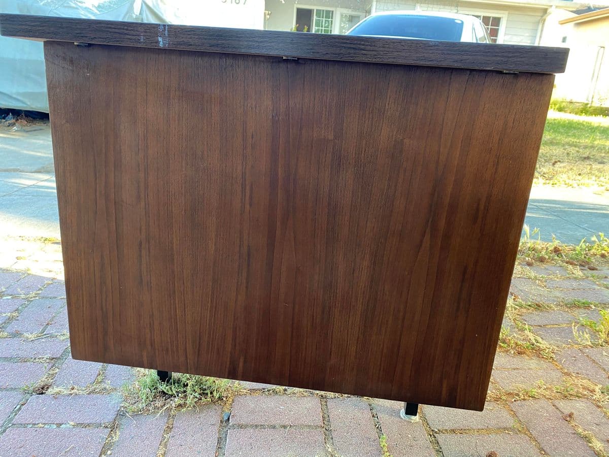 Alma Vintage Wood Veneer Executive Desk - Thumbnail 9