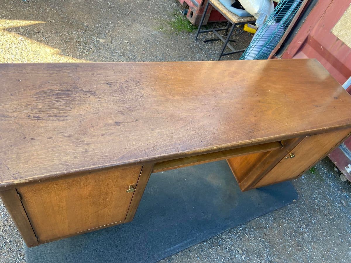 1980s Vintage Mid Century Modern Desk - Thumbnail 4