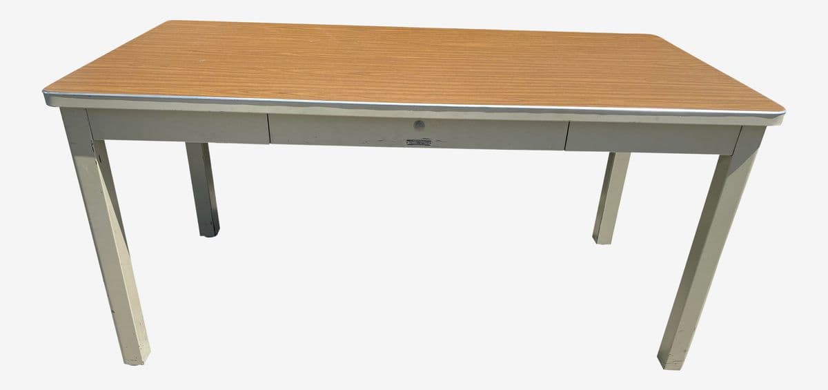 McDowell and Craig Vintage Metal Writing Desk - Image 1