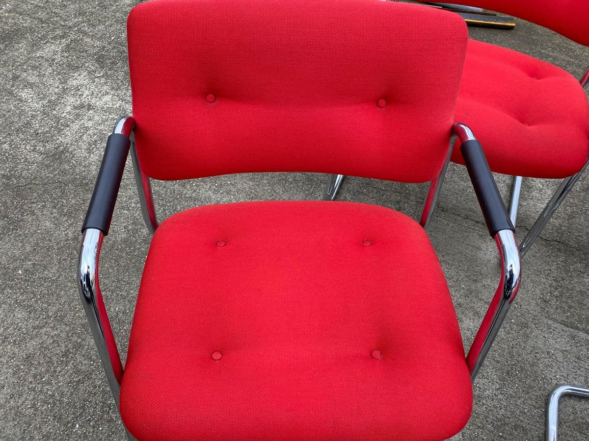 Vintage Steelcase Lounge Side Chairs - Set of 5 - Thumbnail 7