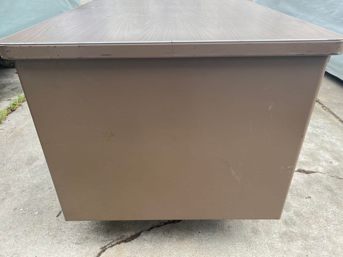 Vintage Holga Company Mid Century Modern Metal Tanker Desk - Thumbnail 8