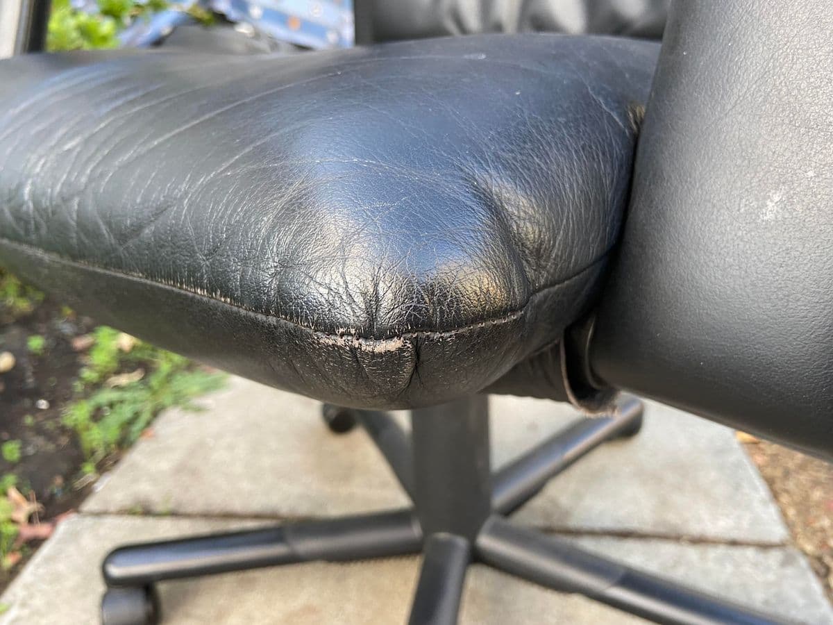 Vintage Post Modern Leather Swivel Desk Chair for Vitra Designed by Mario Bellini - Thumbnail 7