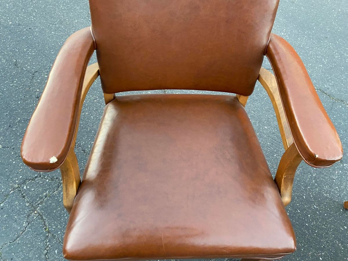 1980s Vintage Leather Armchairs - Set of 4 - Thumbnail 3