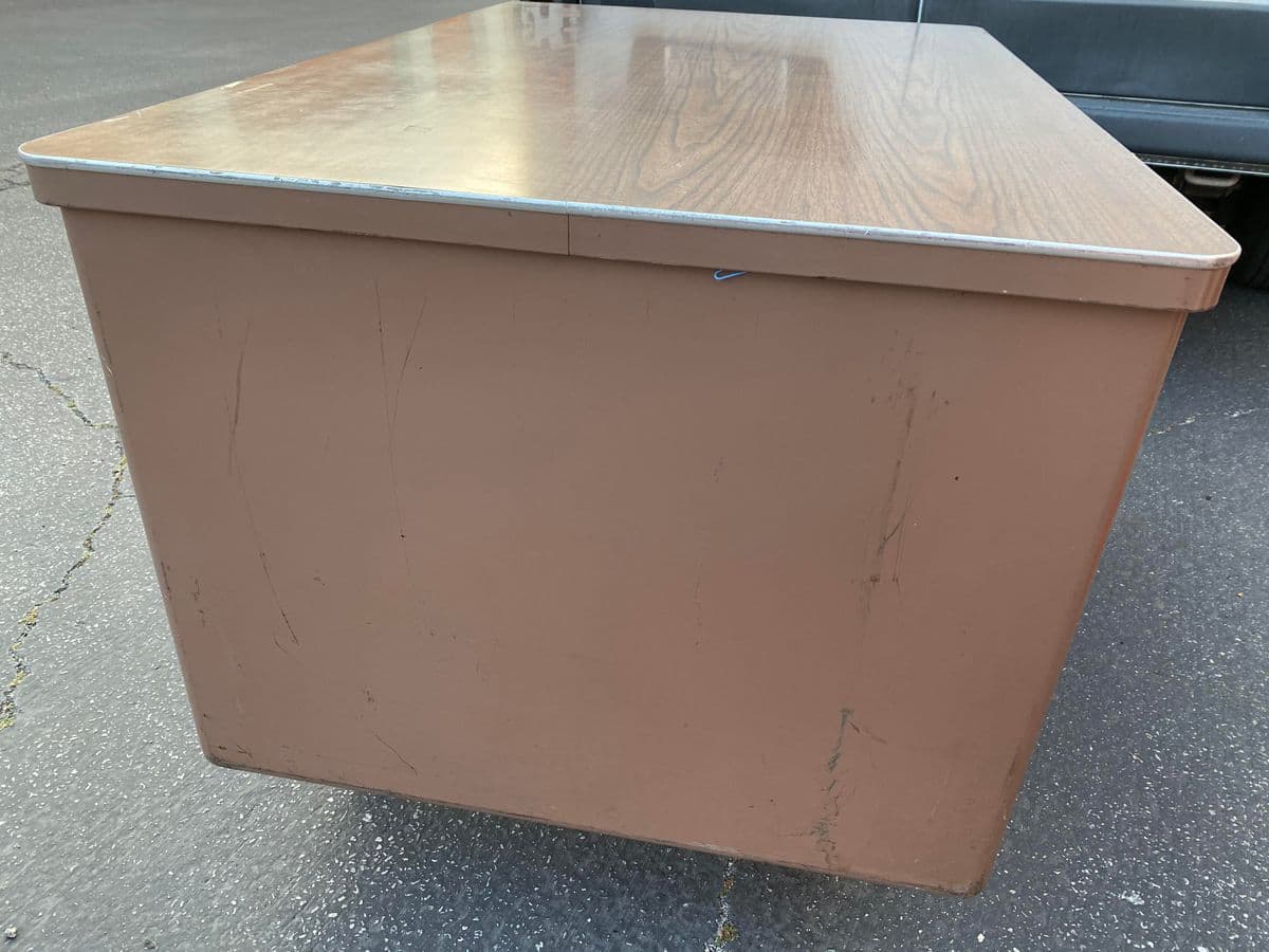 Vintage Mid Century Metal Writing Desk - Thumbnail 9