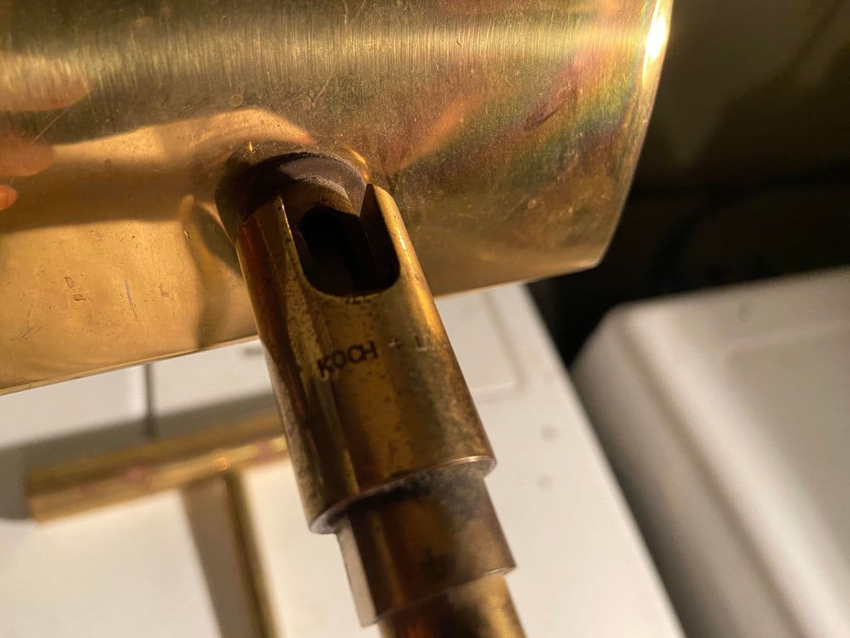 Vintage Mid-Century Modern Kosh & Lowy Brass Table Lamp - Thumbnail 12