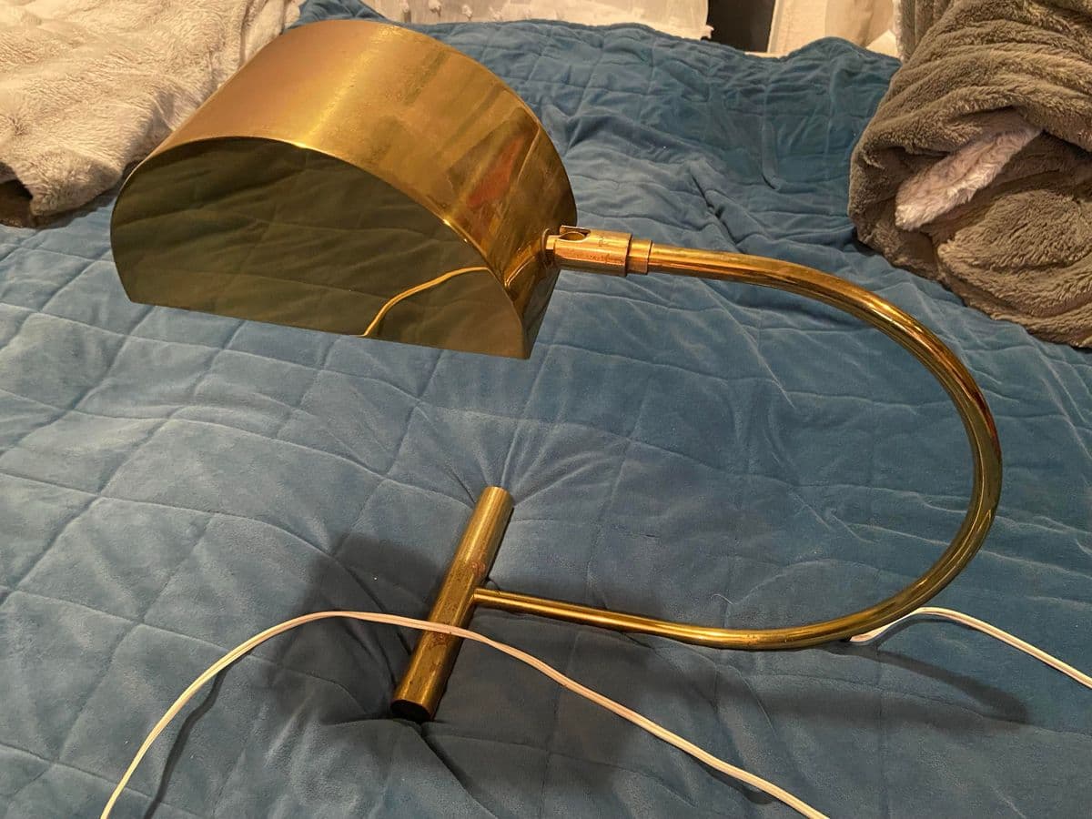 Vintage Mid-Century Modern Kosh & Lowy Brass Table Lamp - Thumbnail 13
