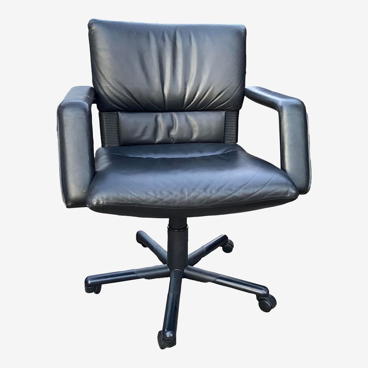 Vintage Mario Bellini Leather Swivel Chair for Vitra - Image 1