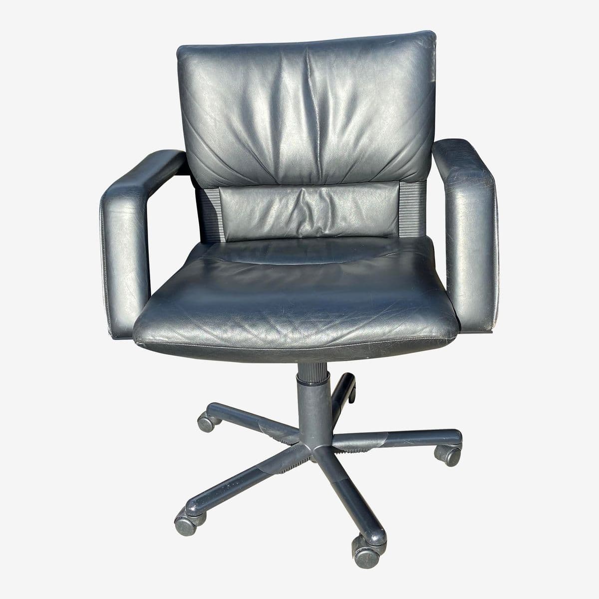 Mario Bellini Vintage Leather Swivel Chair for Vitra - Image 1