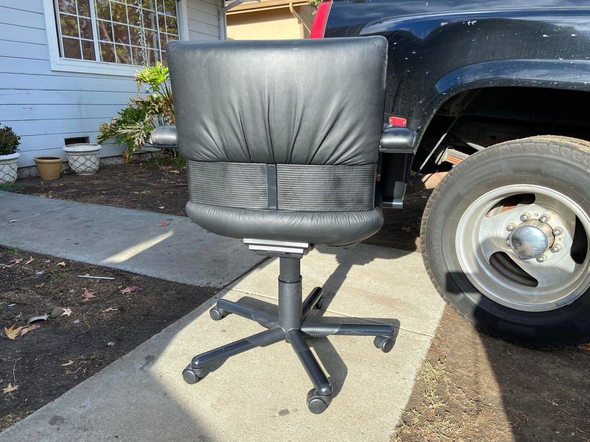 Mario Bellini Vintage Leather Swivel Chair for Vitra - Thumbnail 3
