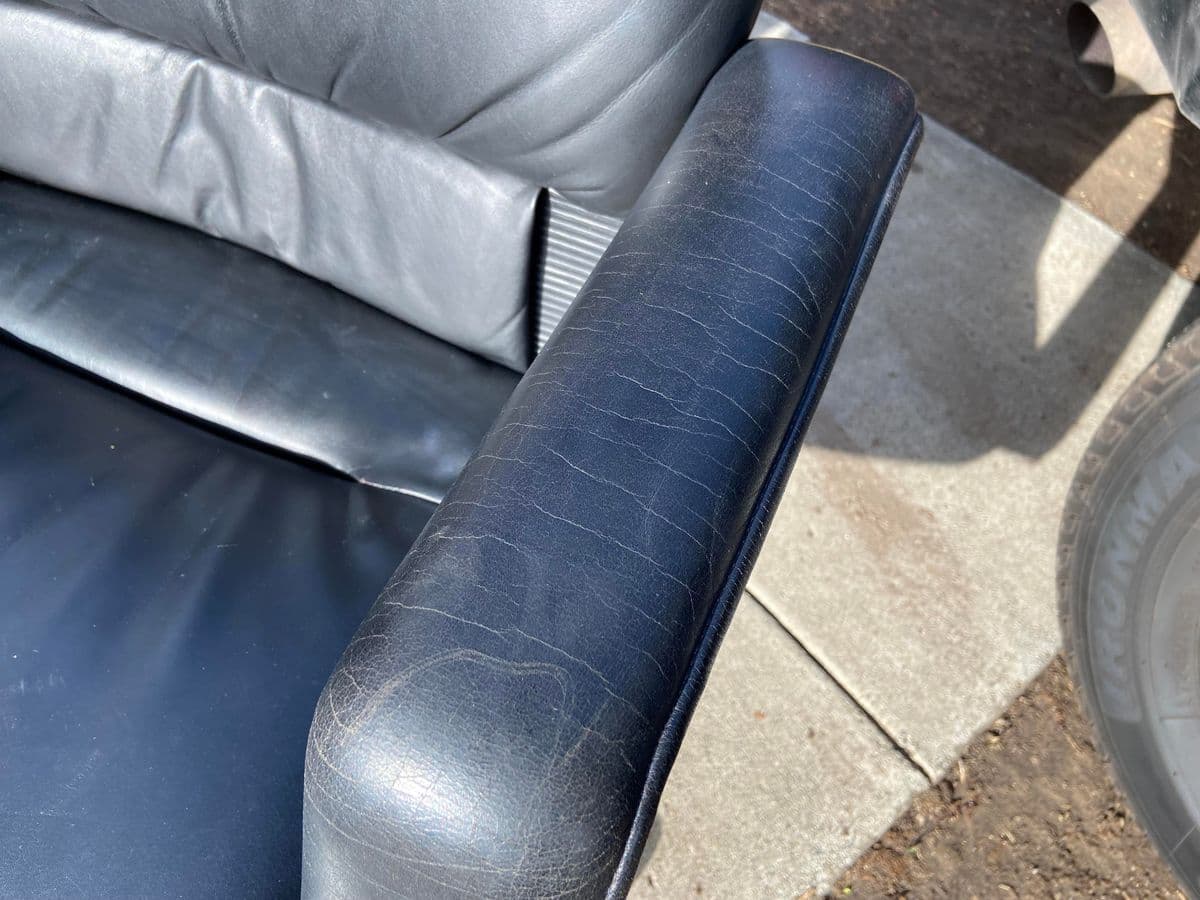 Mario Bellini Vintage Leather Swivel Chair for Vitra - Thumbnail 9