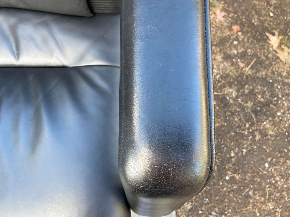 1990s Mario Bellini Vintage Executive Leather Desk Chair for Vitra - Thumbnail 5