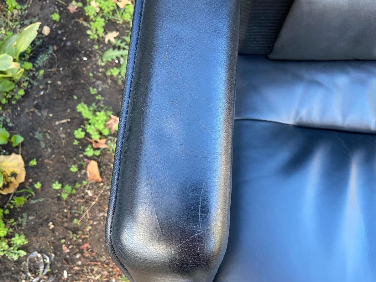 1990s Mario Bellini Vintage Executive Leather Desk Chair for Vitra - Thumbnail 4