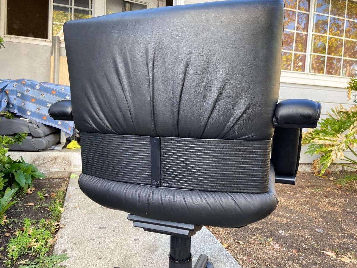 1990s Mario Bellini Vintage Executive Leather Desk Chair for Vitra - Thumbnail 7