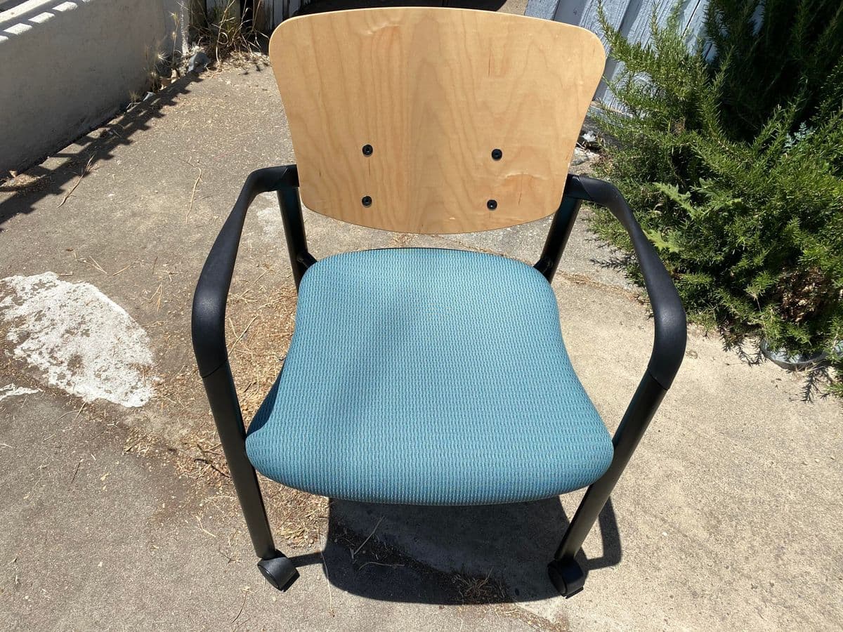 Haworth Bentwood Rolling Side Chairs Set of 6 - Thumbnail 9