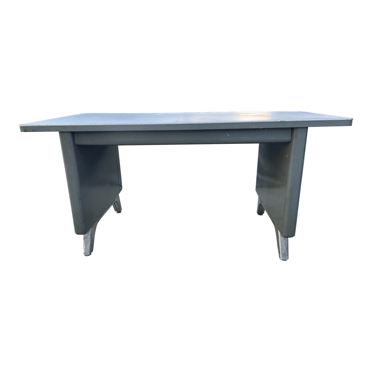 1970s Vintage Mid Century Modern Metal Tanker Table - Thumbnail 2