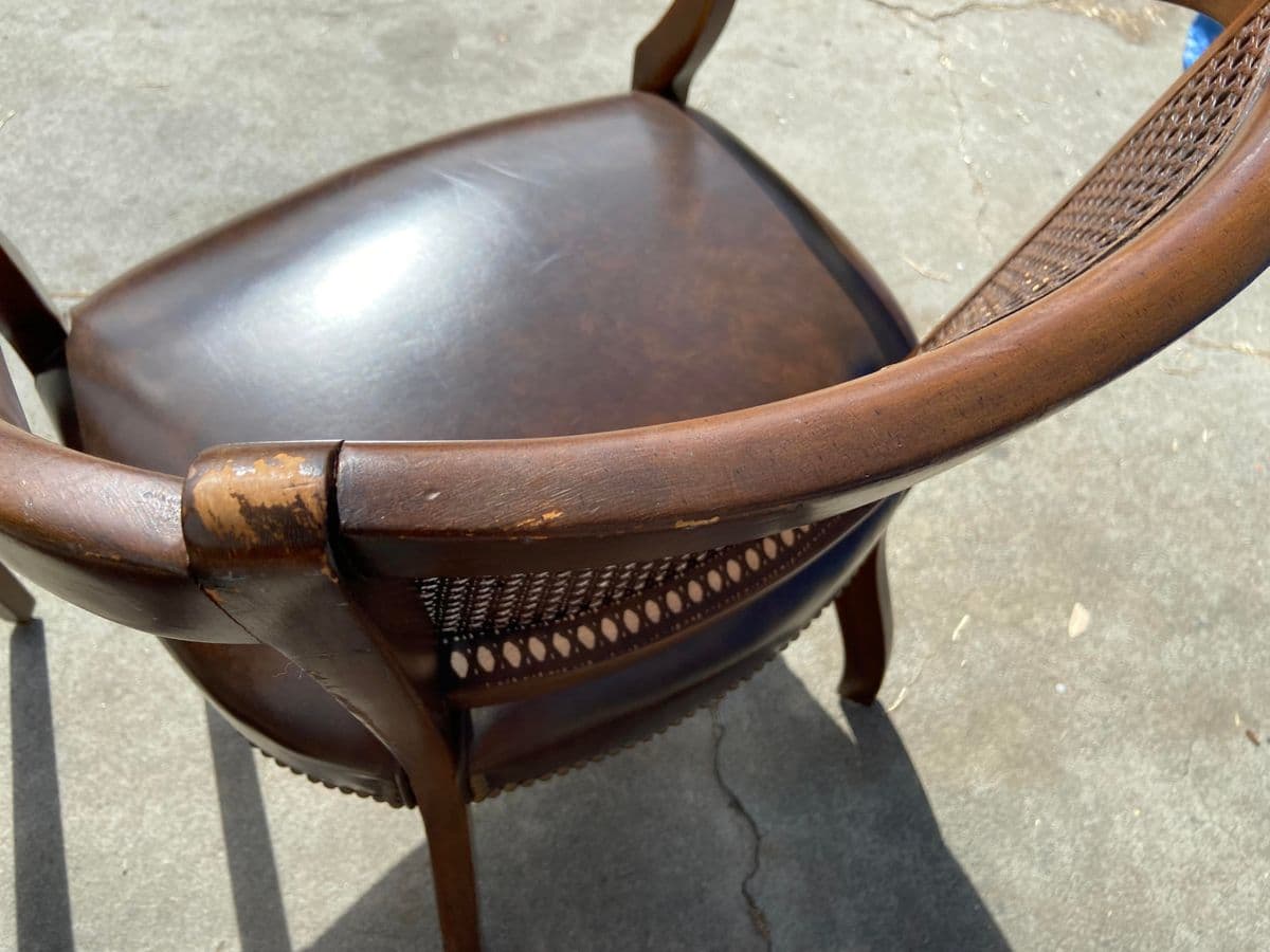 1970s Shafer Brothers Cane Back Arm Chairs- Set of 2 - Thumbnail 8