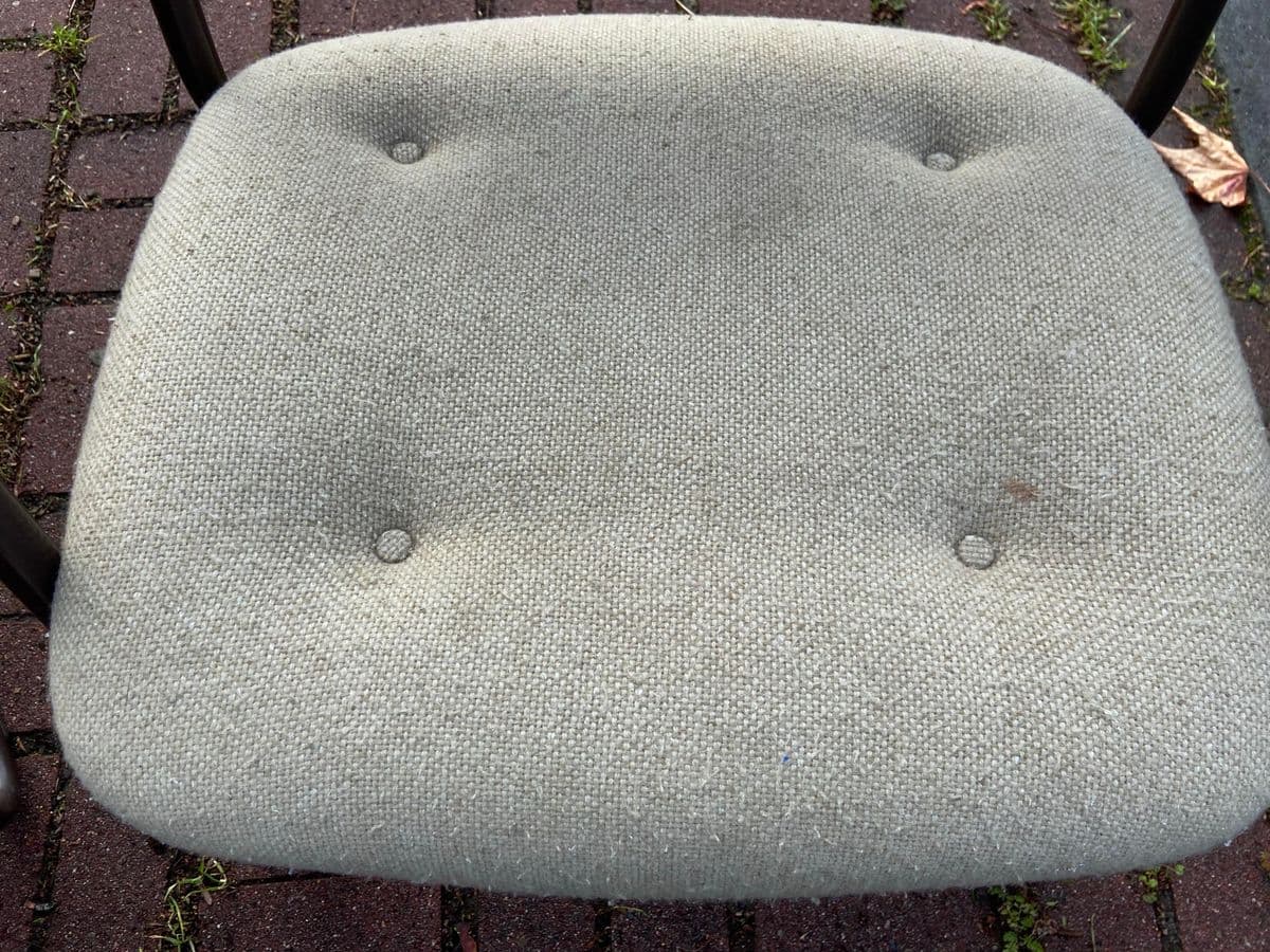 1980s Steelcase Vintage Mid Century Modern Tubular Upholstered Chairs- Set of 2 - Thumbnail 4